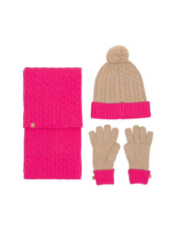 Roxy Roxy Комплект шапка, шал и ръкавици RX-KF-001-AW24 Розов