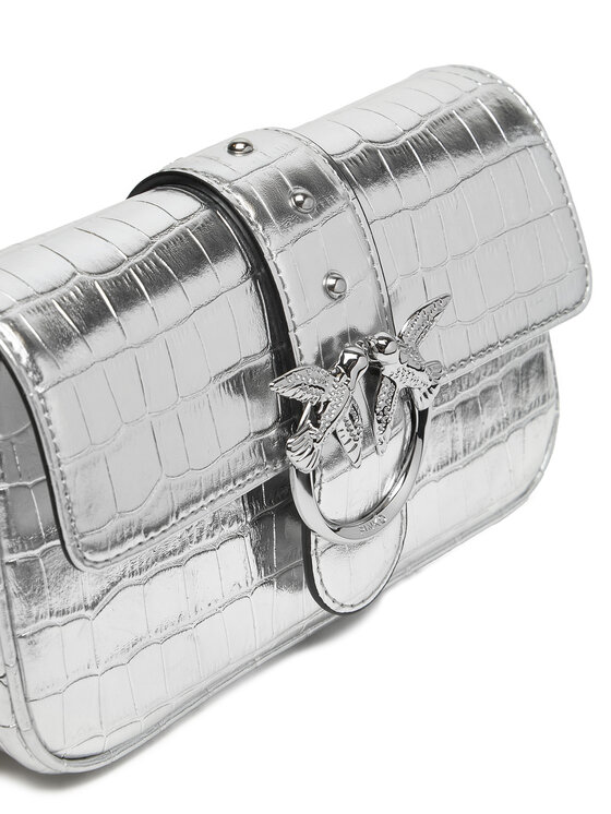 PINKO PINKO Käekott Love One Pocket Simply C AI 24-25 PLTT 103838 A1W5 Hõbedane