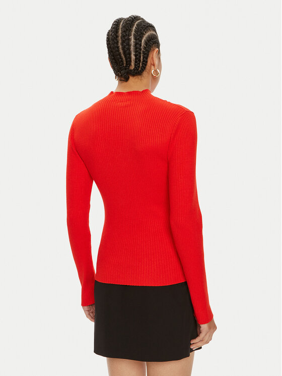 Morgan Morgan Pulover 241-MELINE Rdeča Slim Fit