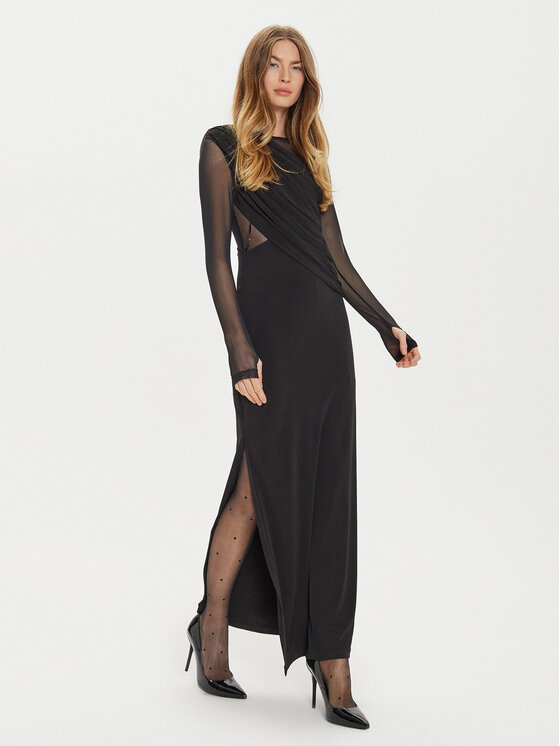 Eleh Eleh Õhtune kleit E00298 Must Slim Fit