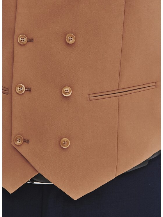 Pako Lorente Pako Lorente Kamizelka garniturowa P25WF-8X-008 Miedziany Slim Fit