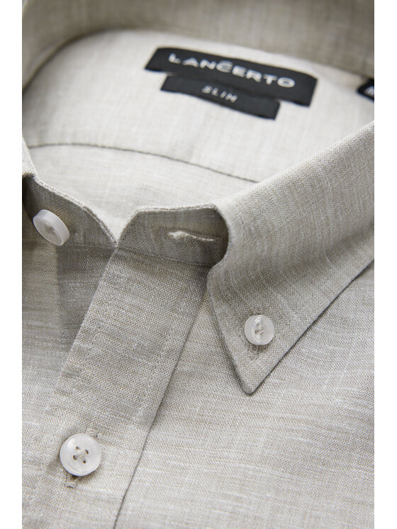 Lancerto Lancerto Koszula Alicia KO073124000020 Beżowy Slim Fit