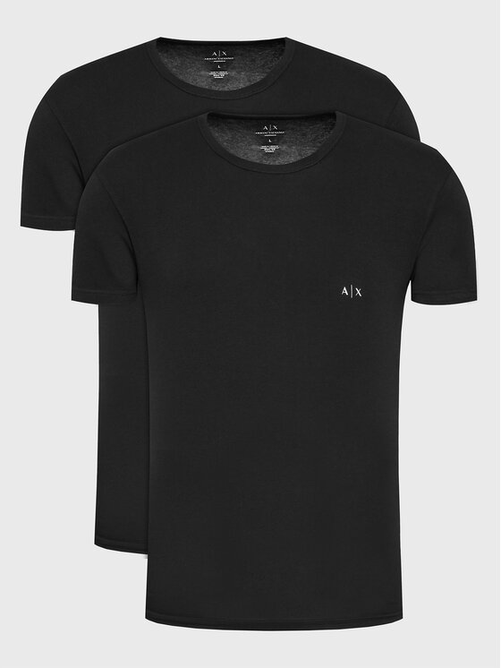Armani Exchange Armani Exchange 2er-Set T-Shirts 956005 CC282 07320 Schwarz Slim Fit