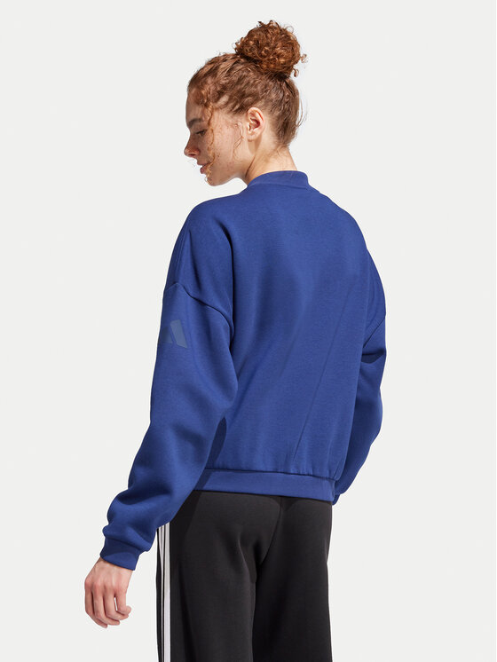 adidas adidas Majica dugih rukava Essentials Contemporary Logo JD9968 Tamnoplava Loose Fit