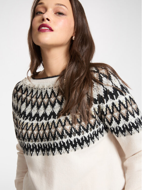 Elena Mirò Elena Mirò Maglione M507Z000642N0S1 Bianco Regular Fit