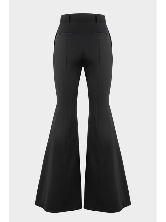 BENU BENU Pantaloni da donna Dzwony Garniturowe Nero Regular Fit