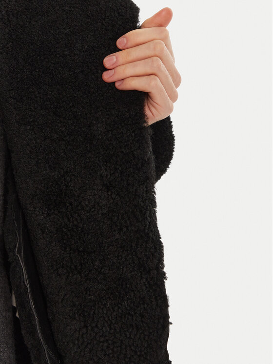 Serge Pariente Serge Pariente Cappotto di pelliccia naturale Christelle Nero Regular Fit