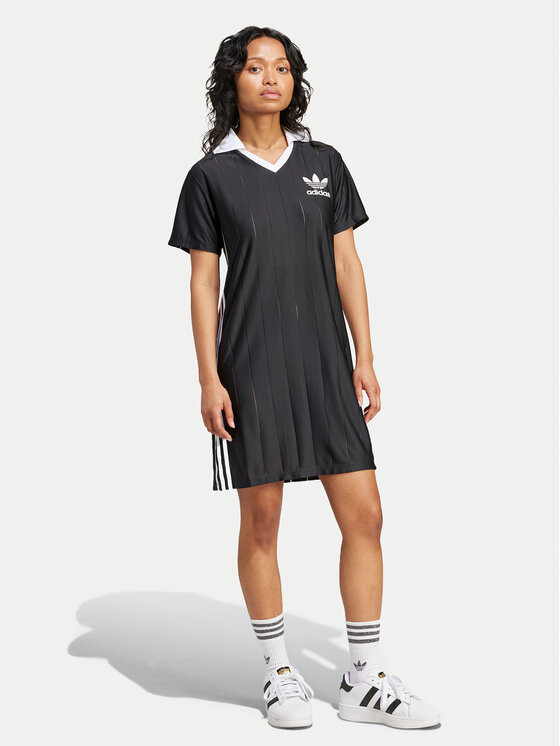 adidas adidas Kasdieninė suknelė adicolor 3-Stripes IX5510 Juoda Loose Fit