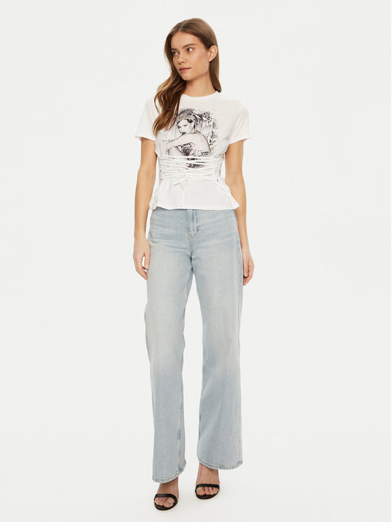 Guess Guess T-shirt W5RI32 K9RM1 Bijela Regular Fit