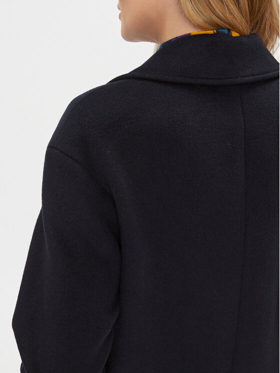 MAX&Co. MAX&Co. Gyapjú kabát Elemento 70140523 Sötétkék Relaxed Fit