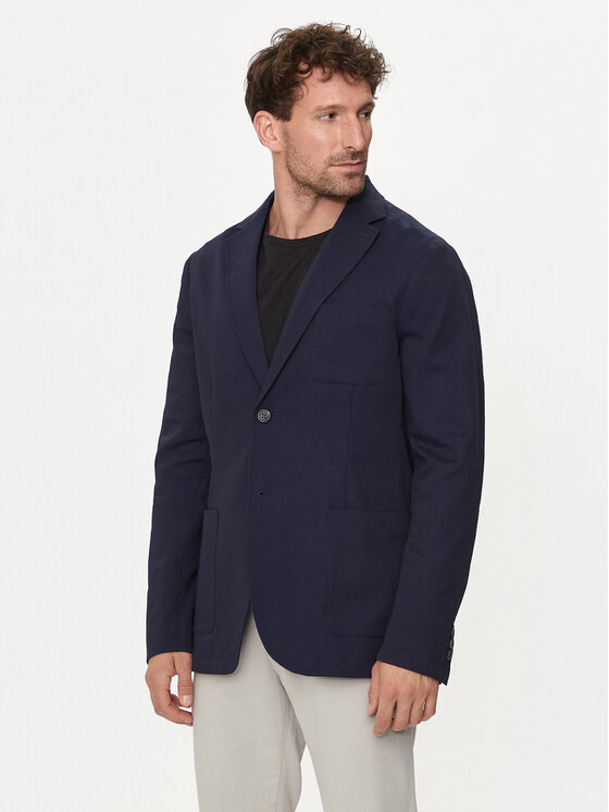 Guess Guess Bleizers M4YN09 WG9Y0 Tumši zils Regular Fit
