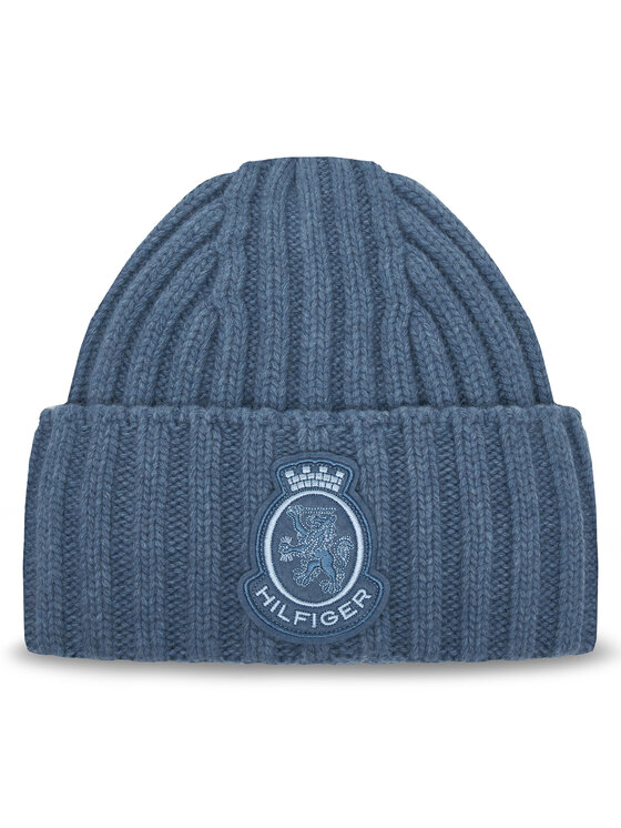 Tommy Hilfiger Czapka Th Crest Fluffy AW0AW18210 Niebieski