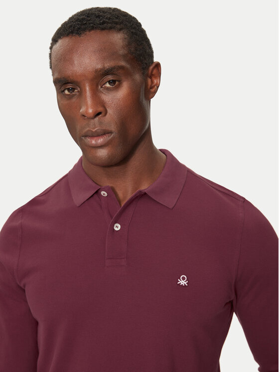 United Colors Of Benetton United Colors Of Benetton Polokošeľa 3089J3204 Bordová Regular Fit