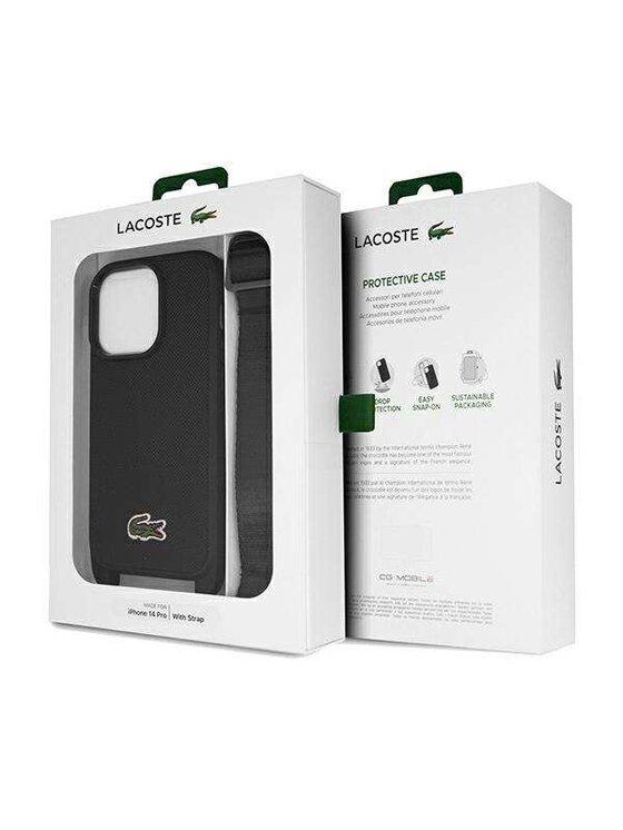 Lacoste Lacoste Etui na telefon Apple iPhone 15 Pro Czarny