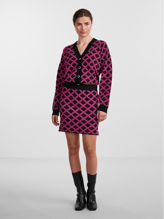 YAS YAS Zīmuļveida svārki 26031041 Rozā Slim Fit