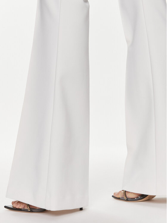 Elisabetta Franchi Elisabetta Franchi Παντελόνι υφασμάτινο PA-026-41E2-V250 Λευκό Regular Fit