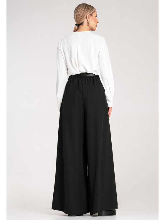 FIGL FIGL Pantaloni di tessuto M1134 Nero Palazzo Fit