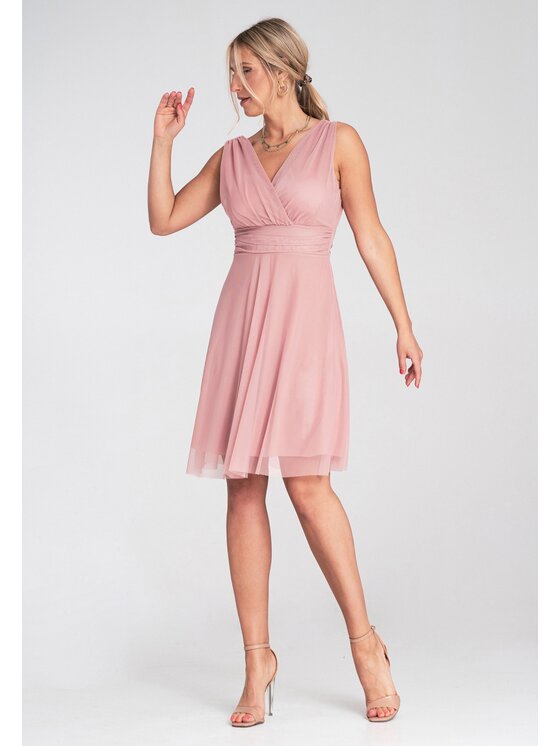 FIGL FIGL Koktejlové šaty M1207 Ružová Flared Fit
