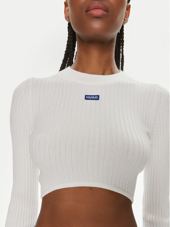 HUGO Hugo Sweater Succoire_B 50514280 Fehér Slim Fit