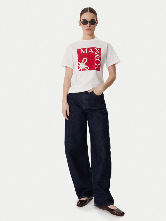 MAX&Co. MAX&Co. Tricou Mcivolare 2618971016200 Écru Regular Fit