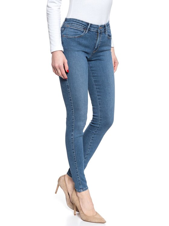 Wrangler Wrangler Jeansy SKINNY Niebieski Skinny Fit