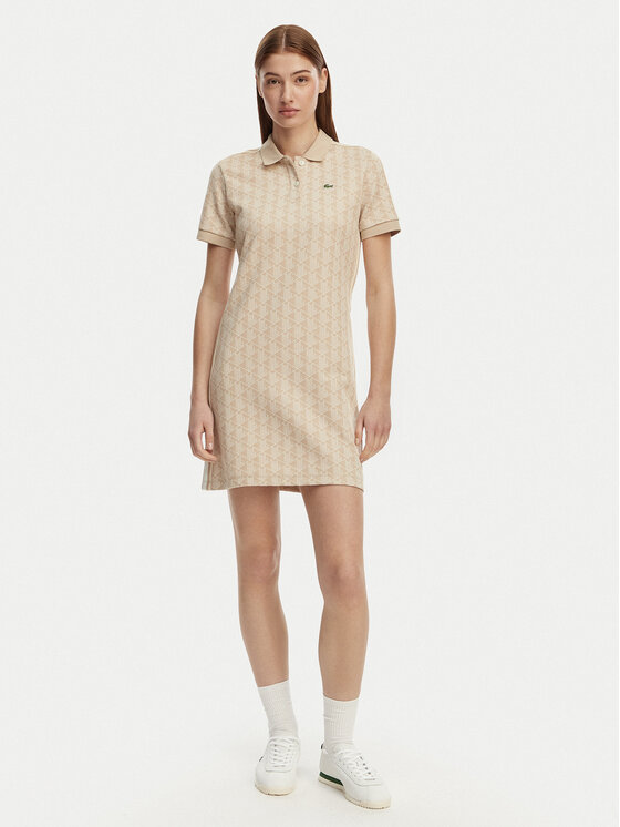 Lacoste Lacoste Igapäevane kleit EF2655 Helebeež Slim Fit