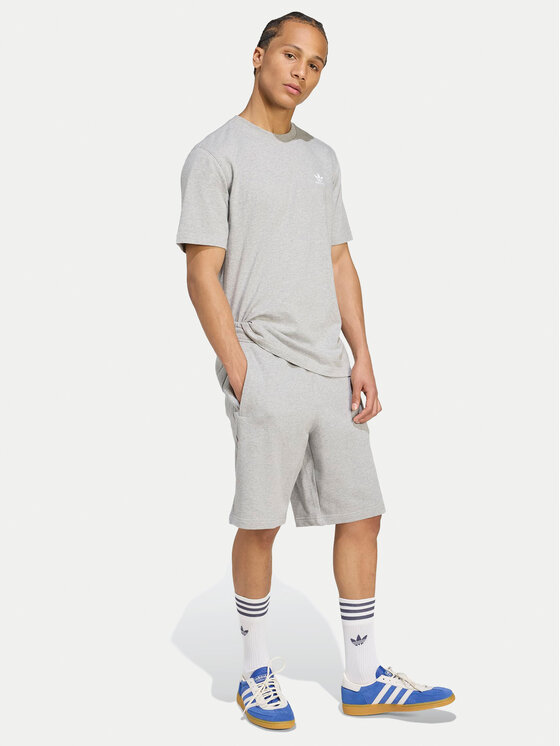 adidas adidas Pantaloni scurți sport Essentials Trefoil JW8624 Gri Regular Fit