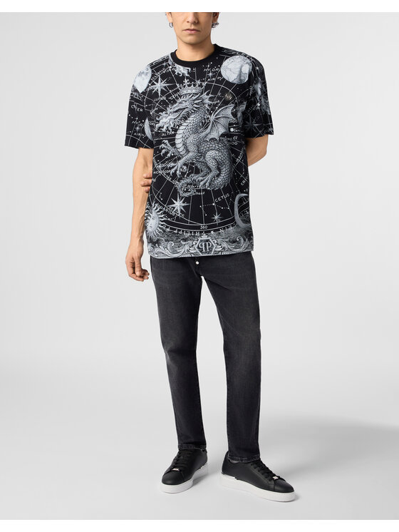 PHILIPP PLEIN PHILIPP PLEIN T-Shirt 31074 Černá Regular Fit