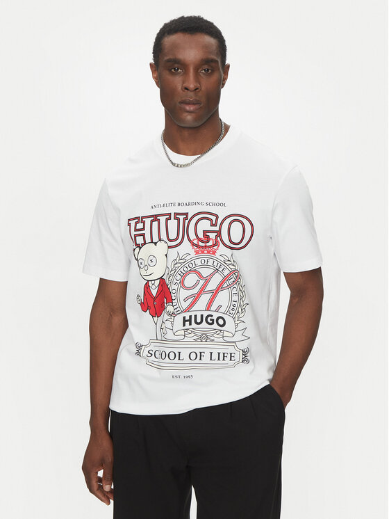HUGO HUGO Футболка 50538254 Білий Relaxed Fit