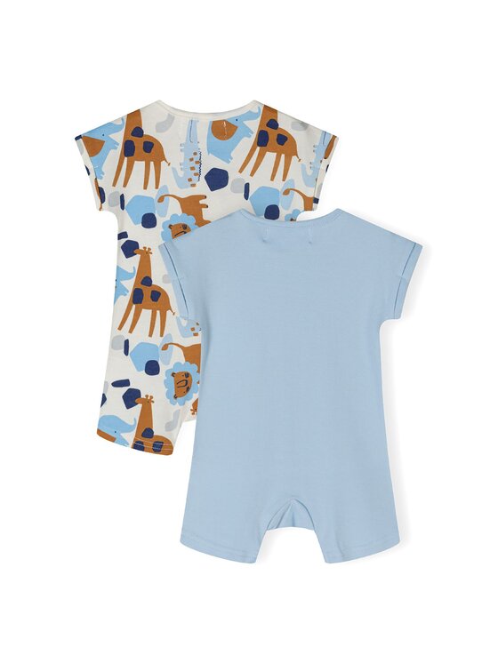 MINOTI MINOTI Komplet 2 par pajacy 24babypack19 Błękitny