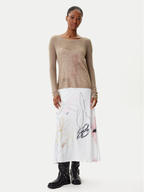 Desigual Desigual Haljina za svaki dan Kala 25WWVK25 Bijela Slim Fit