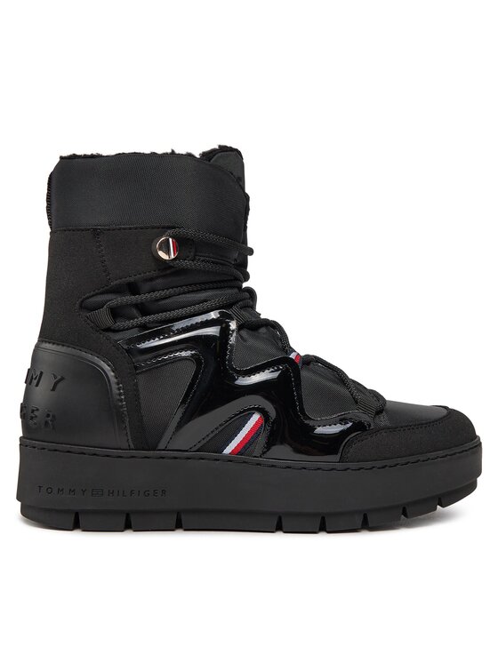 Tommy Hilfiger Tommy Hilfiger Μπότες Χιονιού Patent Snowboot FW0FW07852 Μαύρο