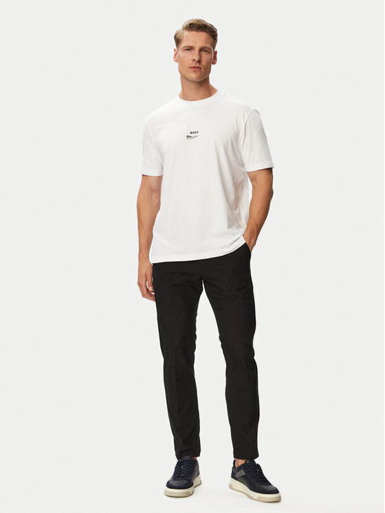 BOSS BOSS Majica TS_Network Photo 50564740 Bela Regular Fit