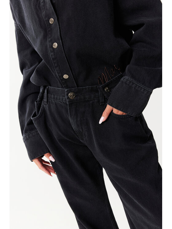 Magda Matyja Magda Matyja Koszula jeansowa BROOKLYN SHIRT Czarny Loose Fit