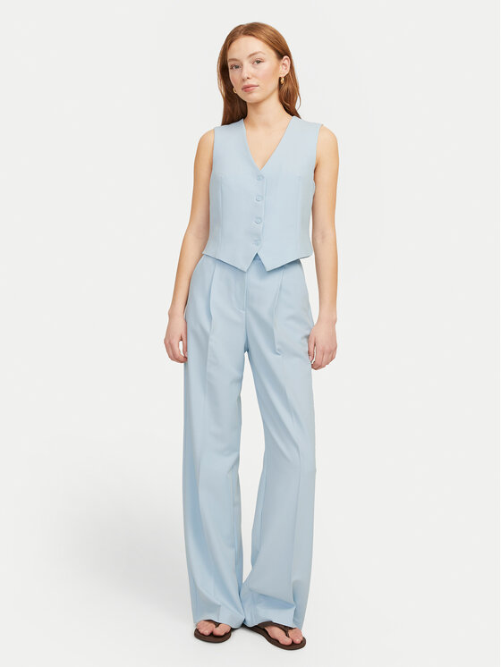 JJXX JJXX Kalhoty z materiálu Ellis 12248958 Světle modrá Wide Leg