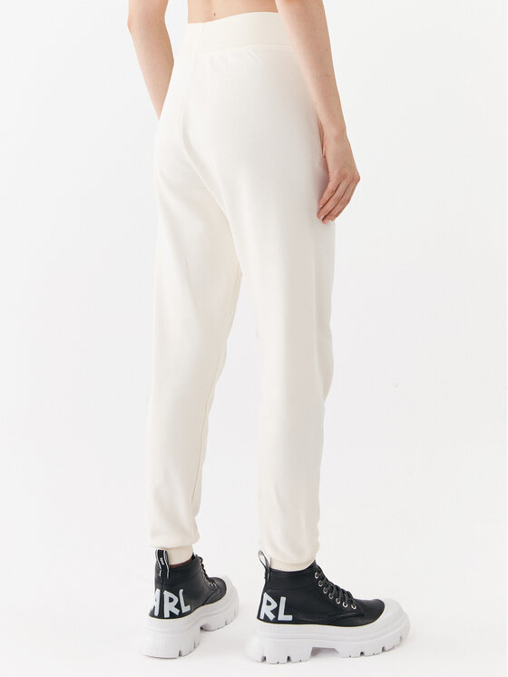 KARL LAGERFELD KARL LAGERFELD Spodnie dresowe 231W1050 Écru Regular Fit