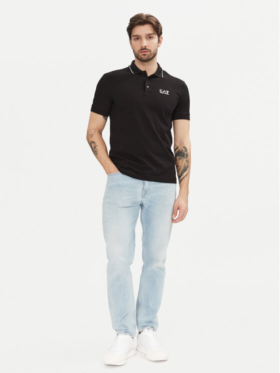 EA7 Emporio Armani EA7 Emporio Armani Polo majica 8NPF16 PJVUZ 1200 Črna Slim Fit