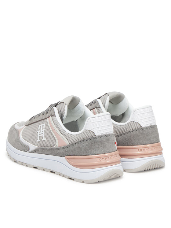 Tommy Hilfiger Tommy Hilfiger Sneakersy Casual Fashion Runner Mix FW0FW08324 Sivá