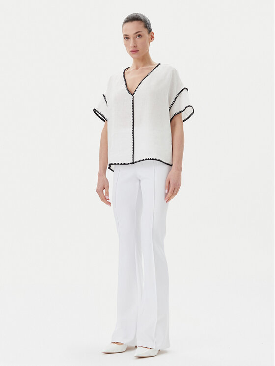 ICONA ICONA Blúz RP5LE004 Fehér Relaxed Fit
