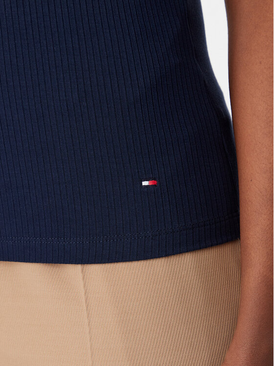Tommy Hilfiger Tommy Hilfiger Top WW0WW38635 Tamnoplava Slim Fit
