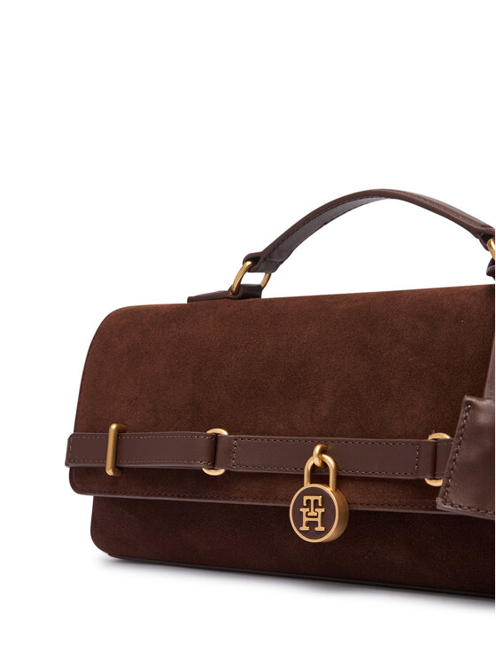 Tommy Hilfiger Tommy Hilfiger Handtasche American Icon Clutch Suede AW0AW19515 Braun