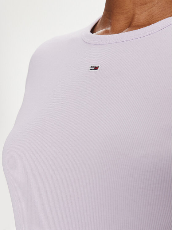 Tommy Jeans Tommy Jeans T-Shirt Essential DW0DW17383 Violett Slim Fit