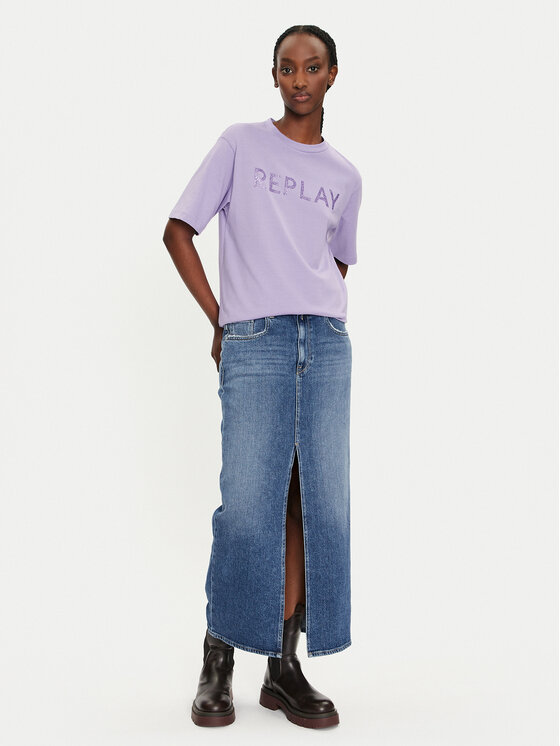 REPLAY Replay Fustă de blugi W9922 .000.737 789 Albastru Regular Fit