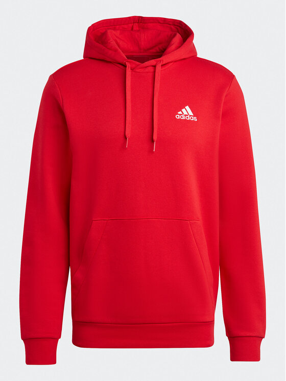 adidas adidas Суитшърт Essentials Fleece Hoodie H47018 Червен Regular Fit