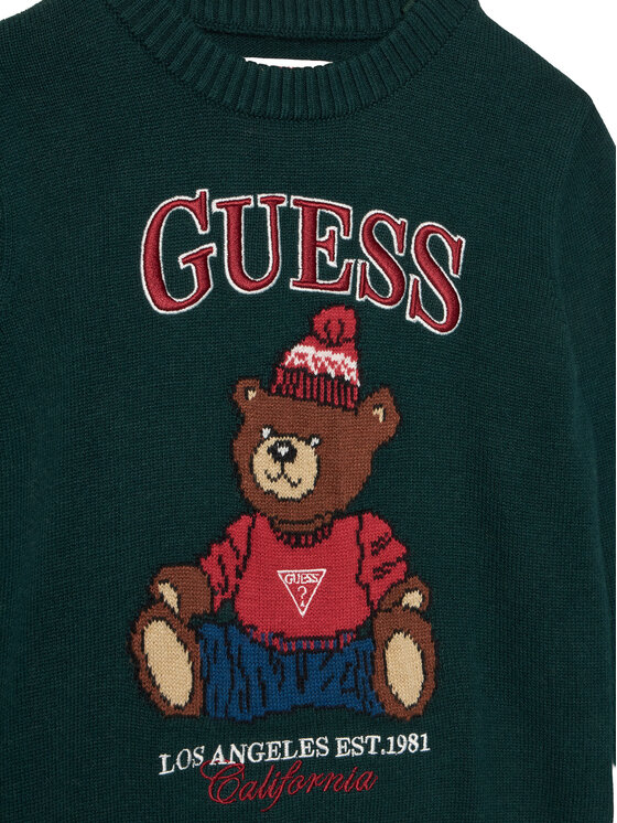 Guess Guess Пуловер N6BR03 Z1393 Тъмнозелен Regular Fit