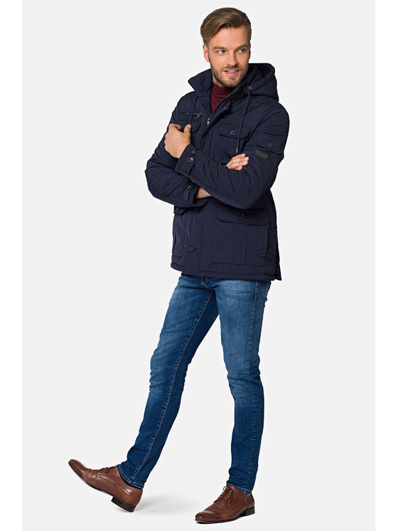 Lancerto Lancerto Kurtka zimowa Taranto Granatowy Regular Fit