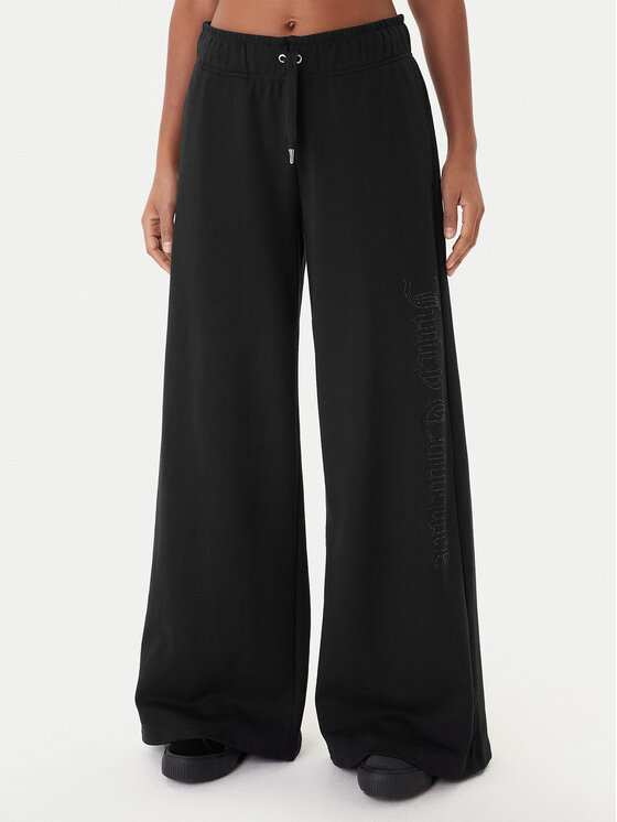 Juicy Couture Pantaloni trening Annen JCWBJ225320 Negru Wide Leg