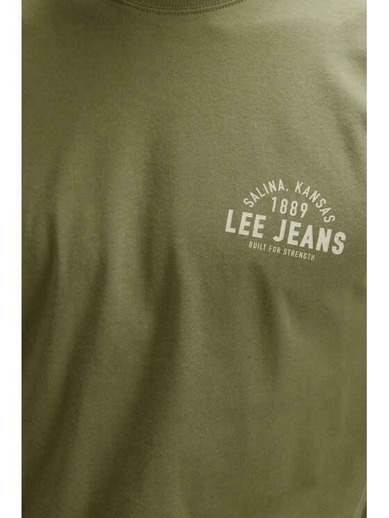 Lee Lee T-shirt SMALL LOGO TEE Verde Regular Fit