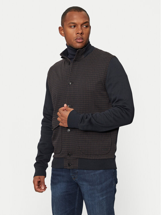 Bugatti Bugatti Pulóver 8750 65063B Sötétkék Regular Fit
