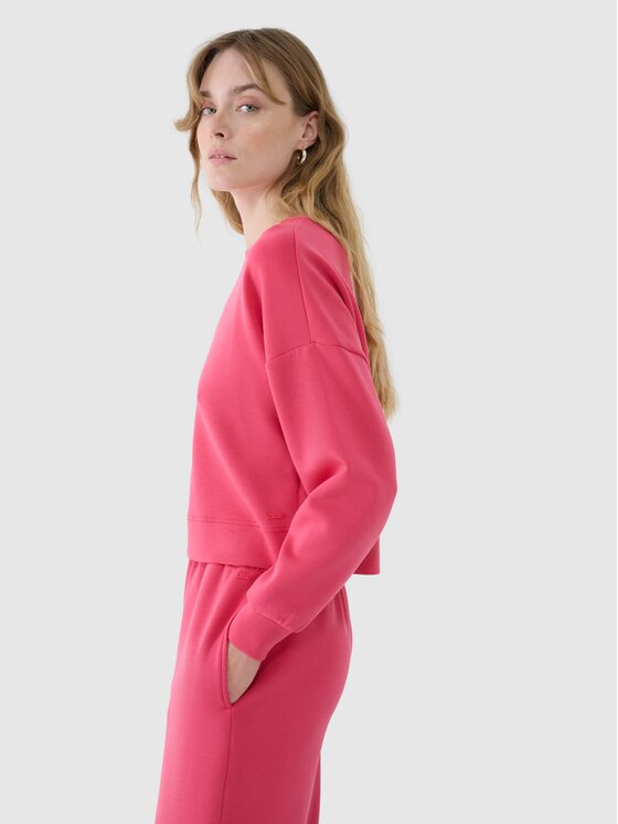 4F 4F Felpa 4FWSS25TSWSF1576-54S Rosa Regular Fit